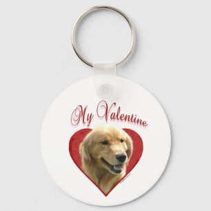 Porte-clés Mon Golden Retriever Valentine