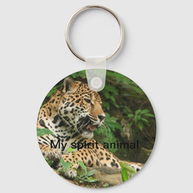 Porte-clés Mon jaguar animal d'esprit (Recto)