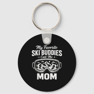 Porte-clés Mon meilleur pote de ski m'appelle maman Skieuse M
