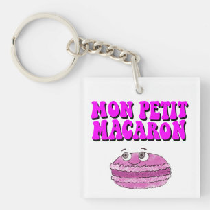 Porte-clés Mon Petit Macaron Texte Super rétro