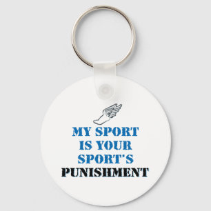 Porte-clés Mon sport est votre punition sportive - piste