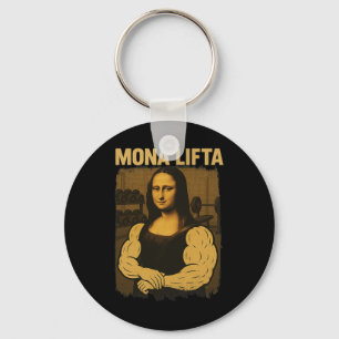 Porte-clés Mona Lifta Gym Workout Funny Mona Lisa Fitness Vin