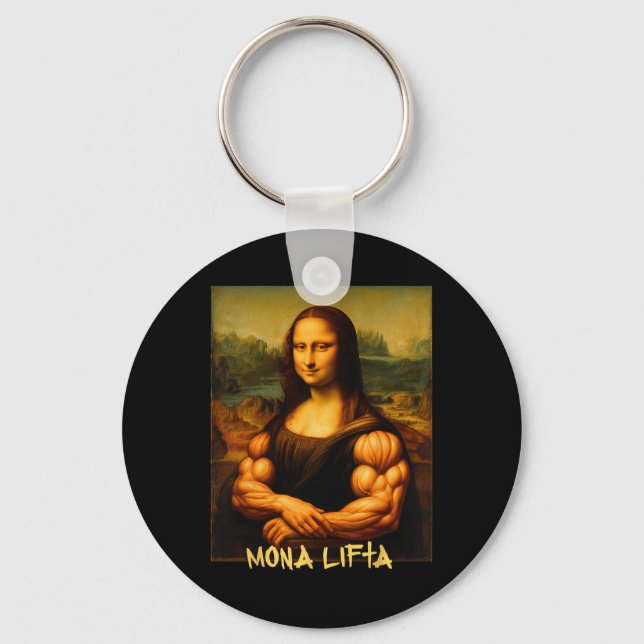 Porte-clés Mona Lifta Muscle Mona Lisa Bodybuilder Gym Et Ar (Recto)