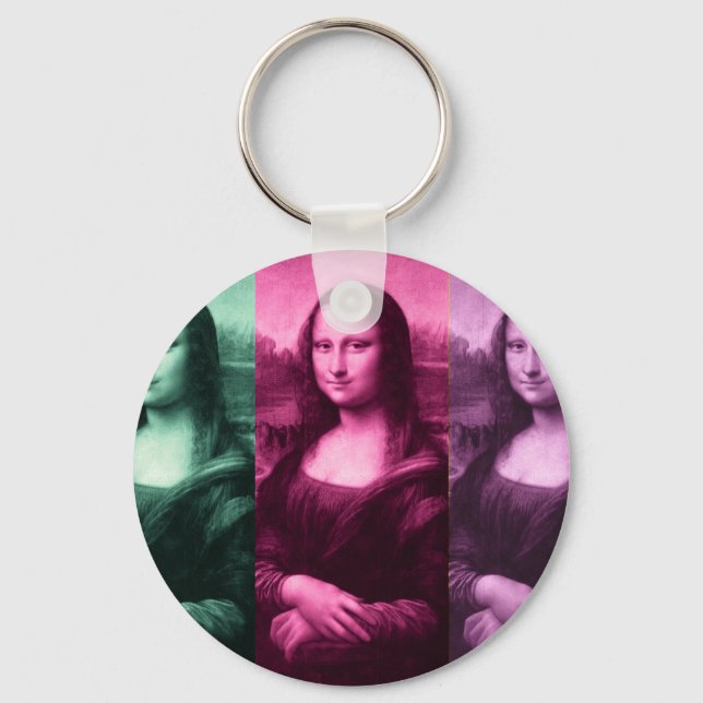 Porte-clés Mona Lisa Rose vert violet (Recto)