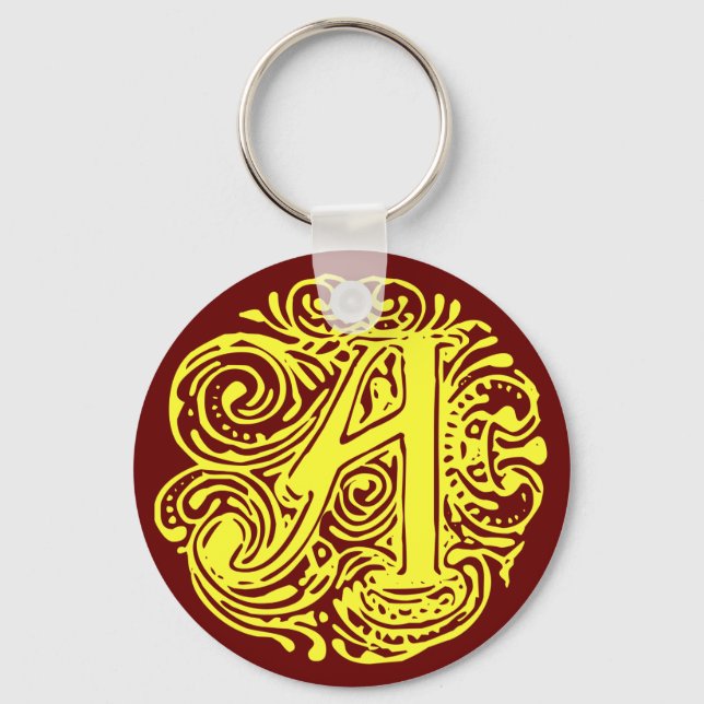 Porte-clés Monarchie Jaune "A" (Recto)