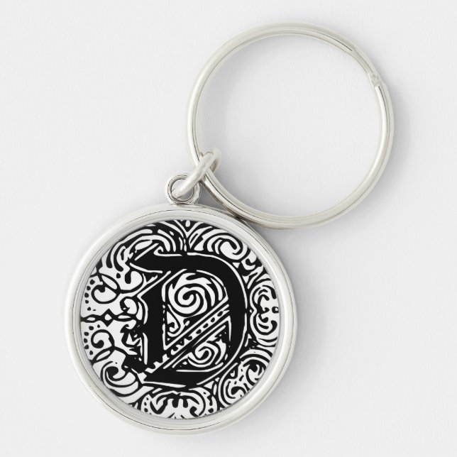 Porte-clés Monarchie Noir "D" (Devant)