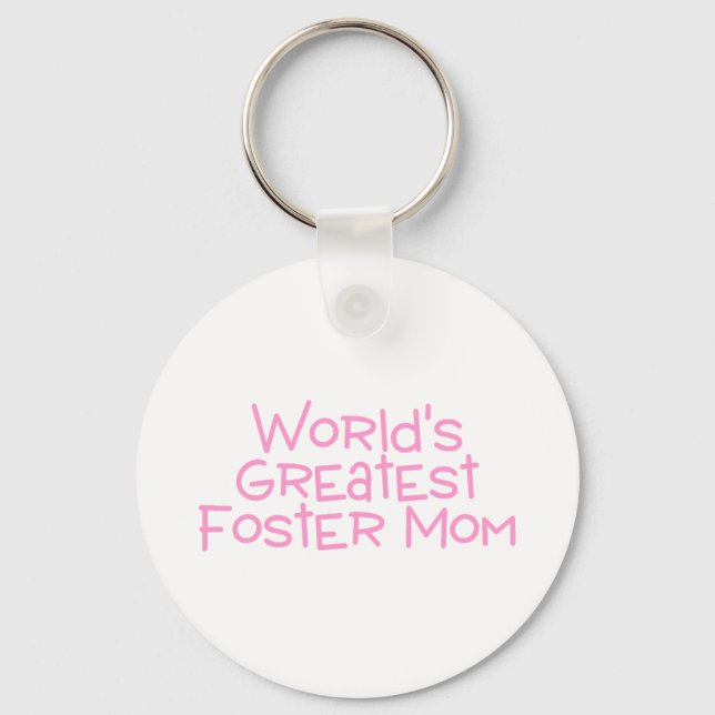 Porte-clés Mondes Meilleur Foster Maman Rose (Recto)