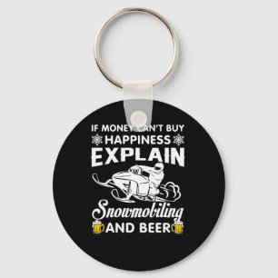 Porte-clés Money Buy Happiness Snowmobiling Beer