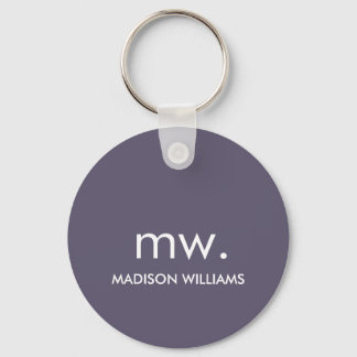 Porte-clés Monogram Pastel Élégant Design Moderne Minimaliste