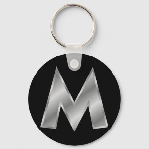 Porte-clés Monogramme 2,25" de la lettre M porte - clé de