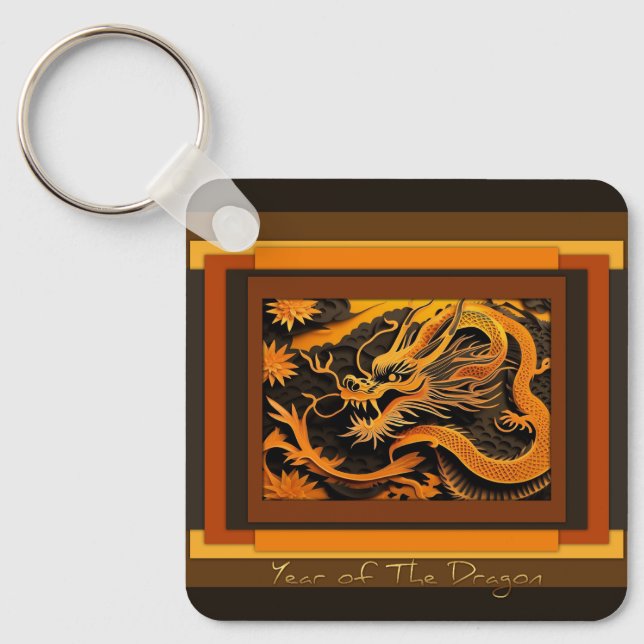 Porte-clés Monogramme chinois du Nouvel An SqK01 (Recto)