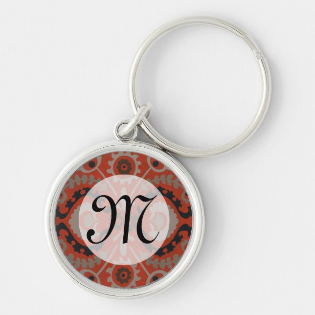 Porte-clés Monogramme | Cinnabar Suzani I (Devant)