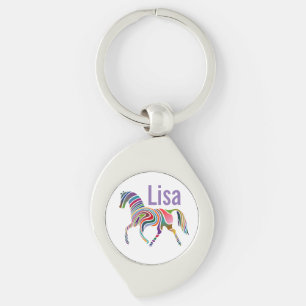 Porte-clés Monogramme de cheval d'Imaginaire