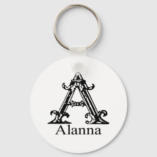 Porte-clés Monogramme de fantaisie : Alanna