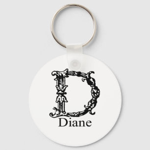 Porte-clés Monogramme de fantaisie : Diane