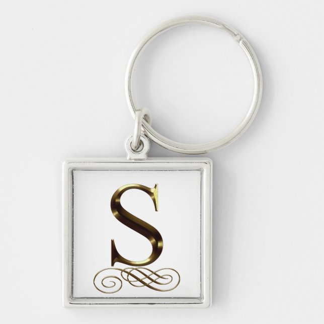 Porte-clés Monogramme de l'or" S" de VIP (Devant)