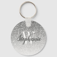 Monogramme de Parties scintillant moderne Silver O