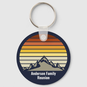 Porte-clés Monogramme de réunion de famille Sunset Mountain p