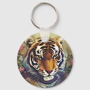 Porte-clés Monogramme de tigre