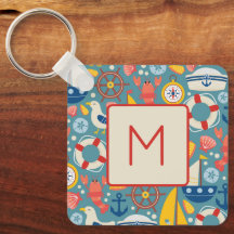 Monogramme de vie marine mignonne