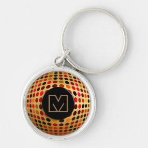 Porte-clés Monogramme d'illusion optique cool