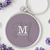 Monogramme et nom de calligraphie élégant violet