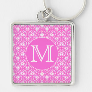 Porte-clés Monogramme fait sur commande. Modèle blanc et ros