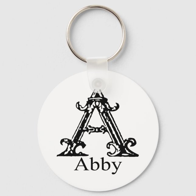 Porte-clés Monogramme fantaisie : Abby (Recto)
