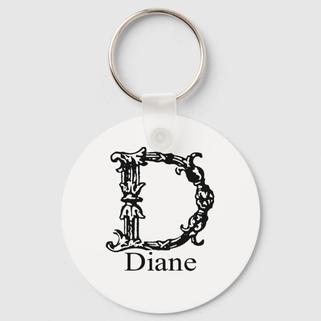 Porte-clés Monogramme fantaisie : Diane (Recto)