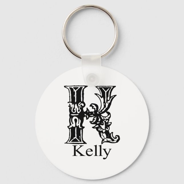 Porte-clés Monogramme fantaisie : Kelly (Recto)