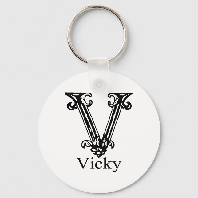 Porte-clés Monogramme fantaisie : Vicky (Recto)