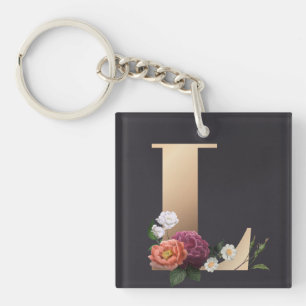Porte-clés Monogramme floral