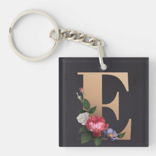Porte-clés Monogramme floral