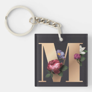 Porte-clés Monogramme floral