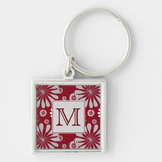 Porte-clés Monogramme floral de Bourgogne et de Grey (Devant)