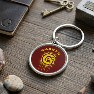 Porte-clés monogramme graffiti urbain - Lettre "G"