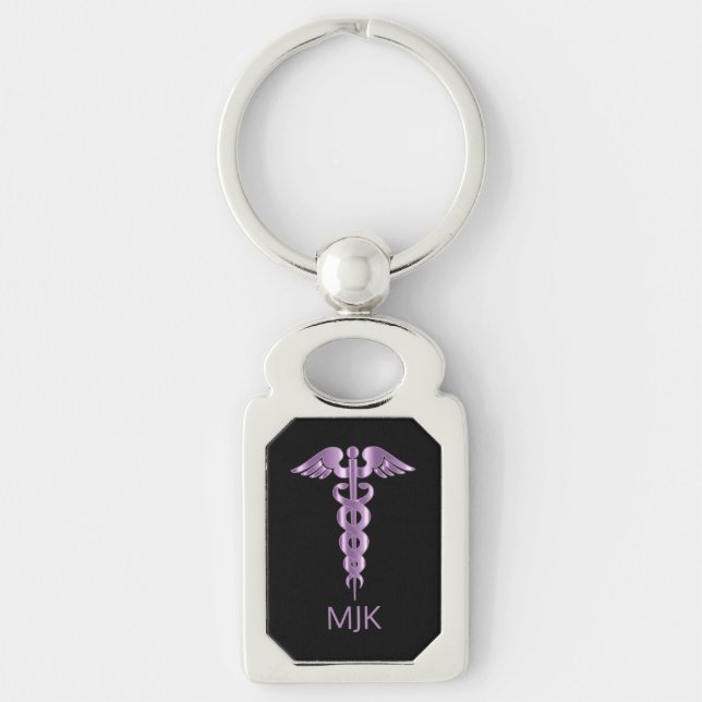 Porte-clés Monogramme Lavender    CaduceusKeychain (Devant)
