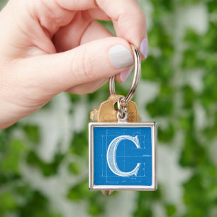 Porte-clés Monogramme lettre C plan
