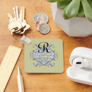 Porte-clés Monogramme Mariage Vow Heart