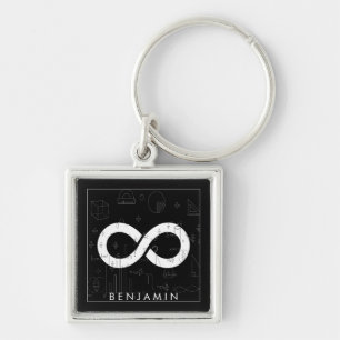 Porte-clés Monogramme mathématique - Symbole d'infini