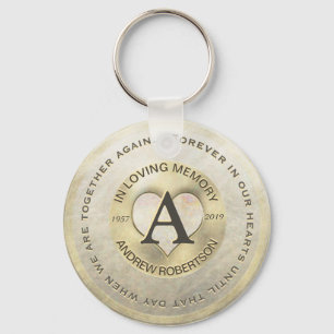 Porte-clés Monogramme   Mémorial   Gold Heart