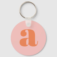 Monogramme moderne initiale lettre pastel rose ora