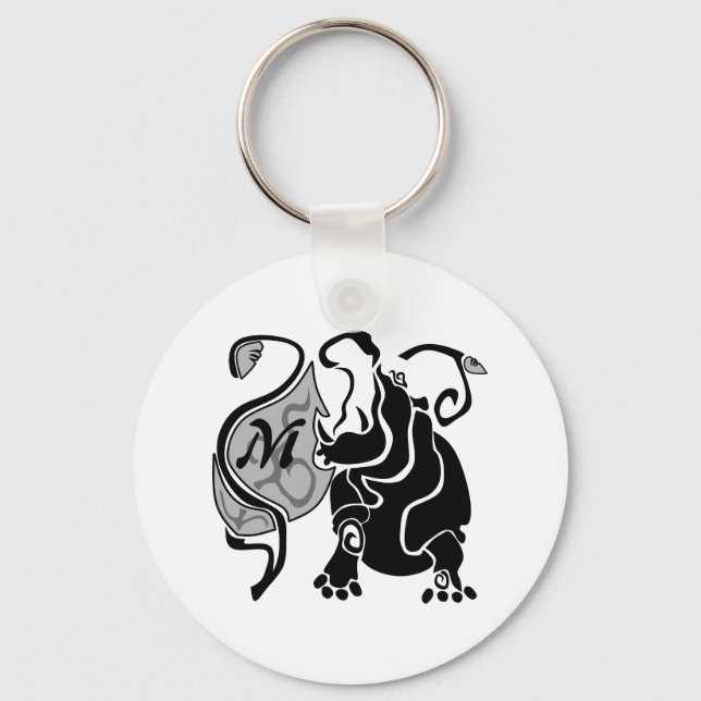 Porte-clés Monogramme Moody Hippo (Recto)