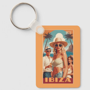 Porte-clés Monogramme personnalisé Ibiza, Espagne Poster de v