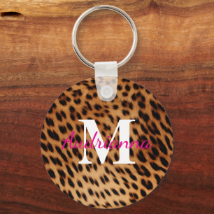 Porte-clés Monogramme Poster de animal léopard