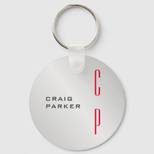 Porte-clés Monogramme professionnel moderne minimaliste simpl