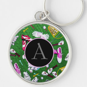 Porte-clés Monogrammé Tee Time Girly Golf