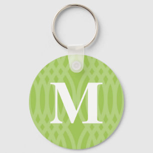 Porte-clés Monogramme tissé fleuri - lettre M