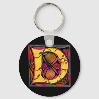Porte-clés Monogramme : Verre Inoxydable D