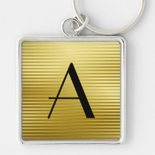 Porte-clés Monogrammes Art Déco Gold Satin